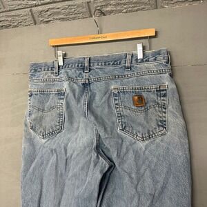 Carhartt Relaxed Fit Light Wash Denim Jeans Men's Size 36x30 Workwear